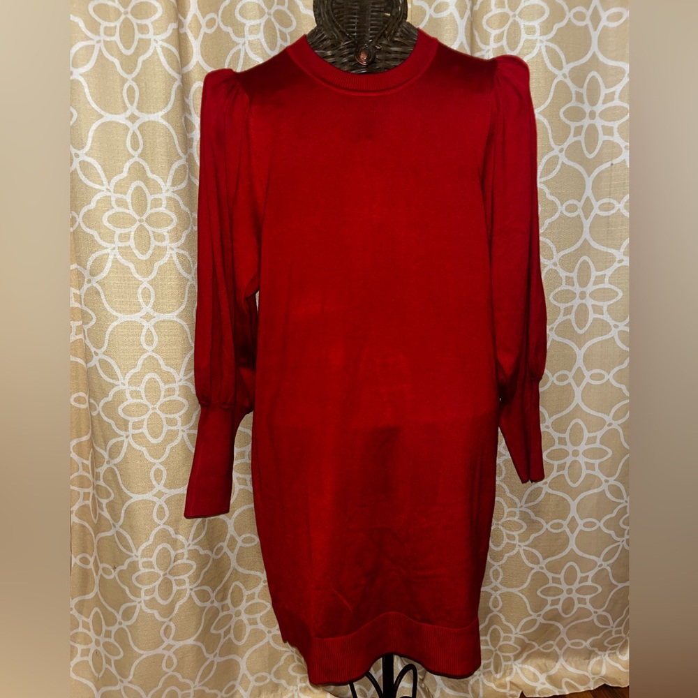 Vince Camuto Vibrant Red Knit Sweater Dress